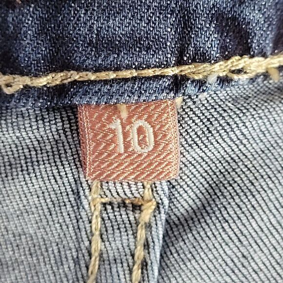 JAG Jeans 10 Girlfriend Distressed Whiskered Fading Stretch Tapered Mid Rise - Picture 17 of 17